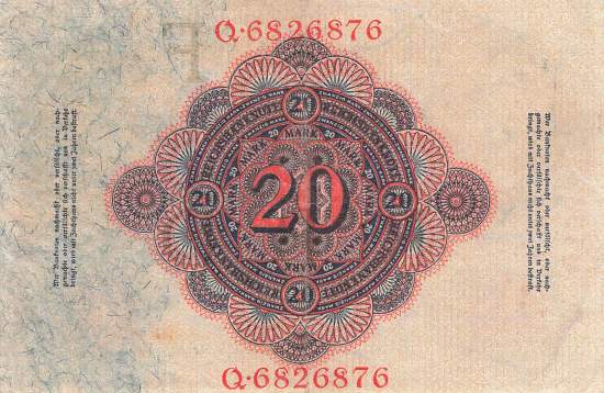 20 Mark 1914 ro.47b F/Q